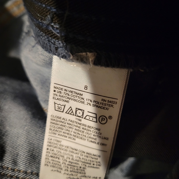 Old Navy Rockstar Super Skinny Leggings Mid Rise Stretch Waistband Size 8 - Picture 6 of 6